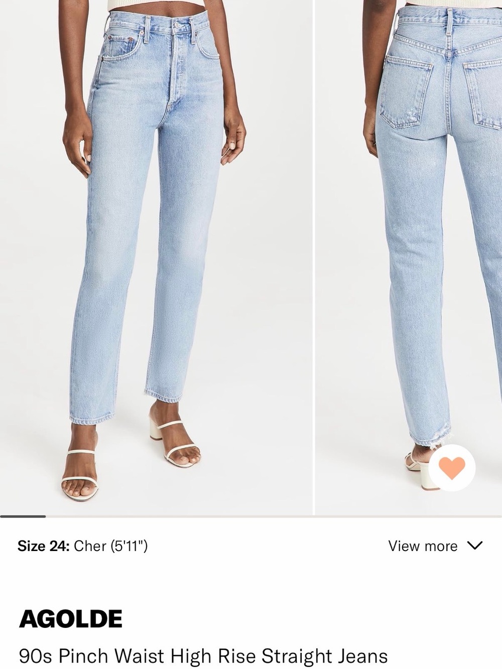 Agolde 90s Pinch Waist High Rise Jeans